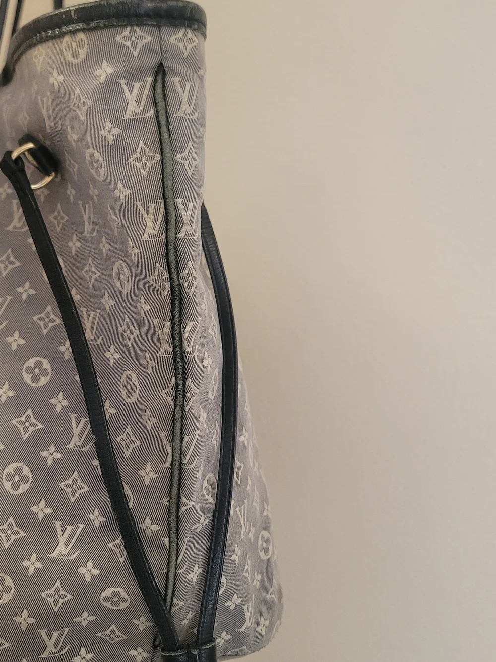 Auth Louis Vuitton M40514 Monogram Idylle Neverfull MM Tote Bag Encre LV
